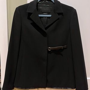 Prada black blazer with buckle detail 44